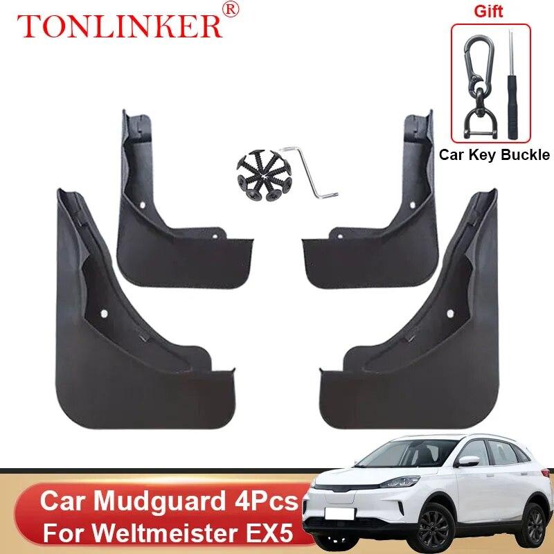 TONLINKER Car Mudguard For Weltmeister EX5 EX5-Z EX5Z -2022 2023 Mudguards Splash Guards Fender Mudflaps 4Pcs Accessories