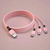 USB-кабель для зарядки GIMIRO 3 в 1. Кабель для быстрой зарядки типа C. Совместим с большинством смартфонов. 120 см, цветной.