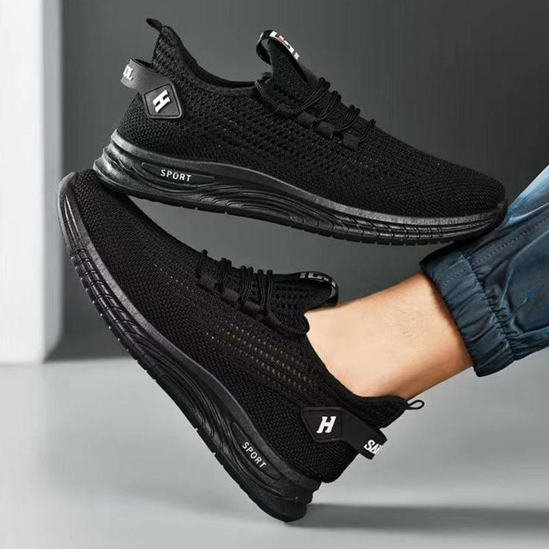 2023 Новая универсальная тканая нескользящая мужская обувь, весенне-летняя дышащая спортивная обувь, повседневная обувь для бега, легкая сетчатая обувь