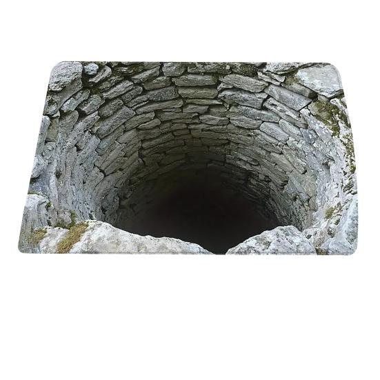 Коврик для пола 3D дизайн с оптической иллюзией Ковер для пола с противоскользящими точками Художественный дизайн пещеры Декоративный акцентный ковер Домашний декор