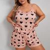 Summer Women's Suspenders Shorts Big Size Plus Fat Fat Pajamas Homewear Set Sexy Leisure Loose Comfortable Pajamas Homewear Set