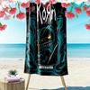 Korn 2D Flat Print Beach Towel, Large Soft Quick Dry Towel for Beach Camping SwimmingZSTJ0915060