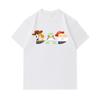 Men's 100% Cotton Crew Neck Short Sleeve T-Shirt, Funny Cartoon Cowboy Themed DAD Letter Print Casual Comfortable Tee for Daily Wear