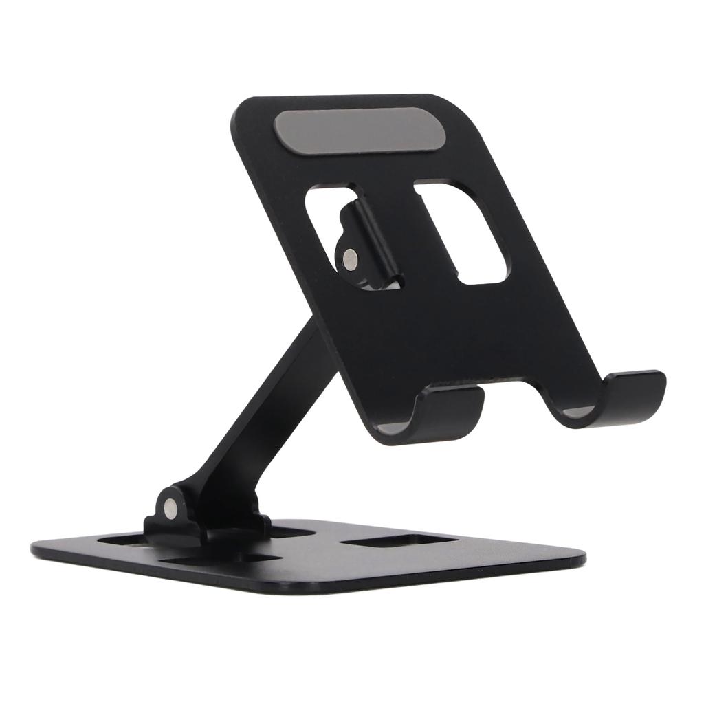 Desk Phone Stand Aluminum Alloy Adjustable Angle Antislip Silicone Phone Holder Stand for Tablet Phone Below 12.9in