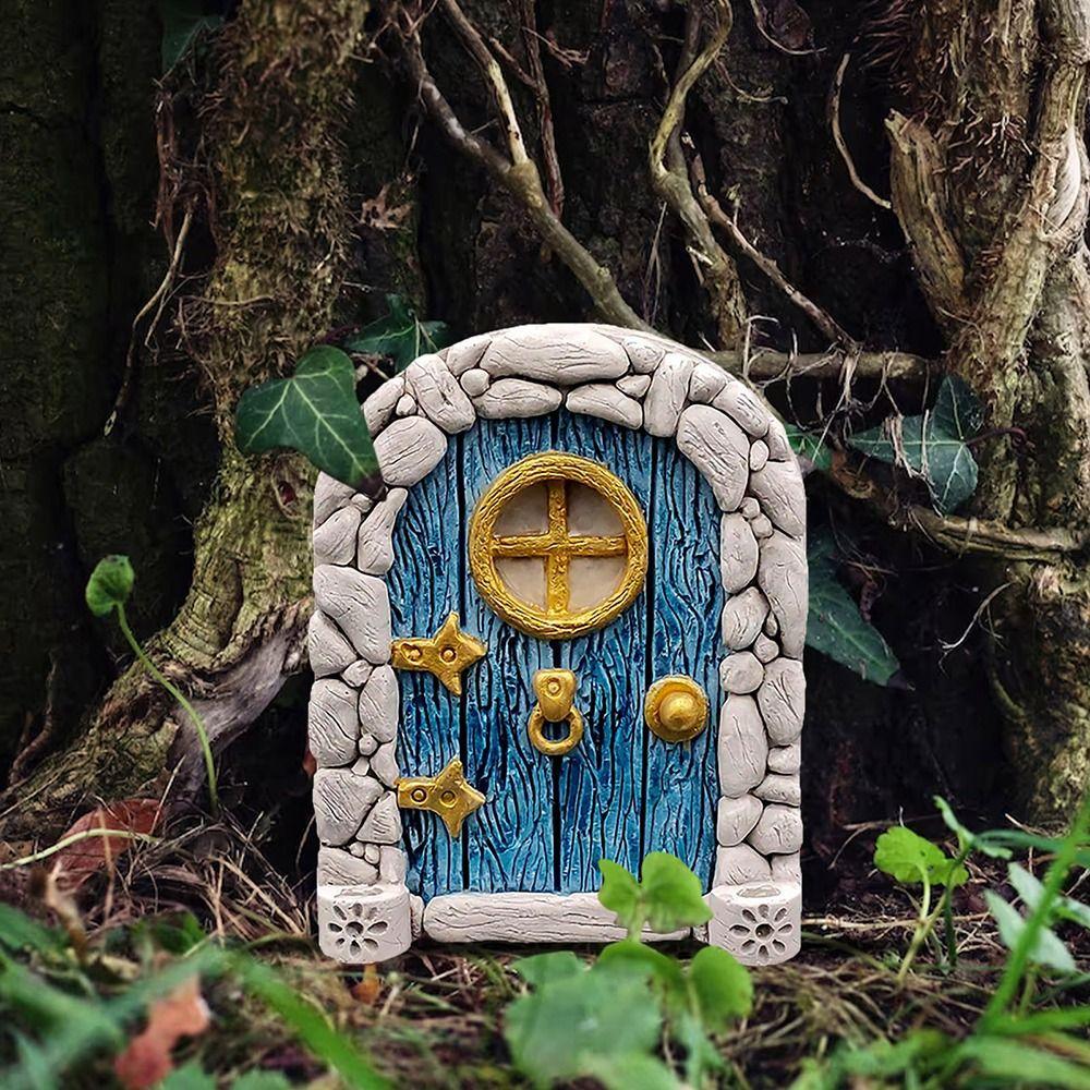 Sculpture Figurines Wooden Decoration Ornaments Courtyard Tree Decoration Fairy Tale Fairy Gate