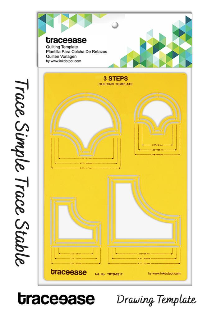Traceease 2 формы шаблон для квилтинга трафареты линейка для швейной машины своими руками инструменты для квилтинга, 3 разных размера каждый