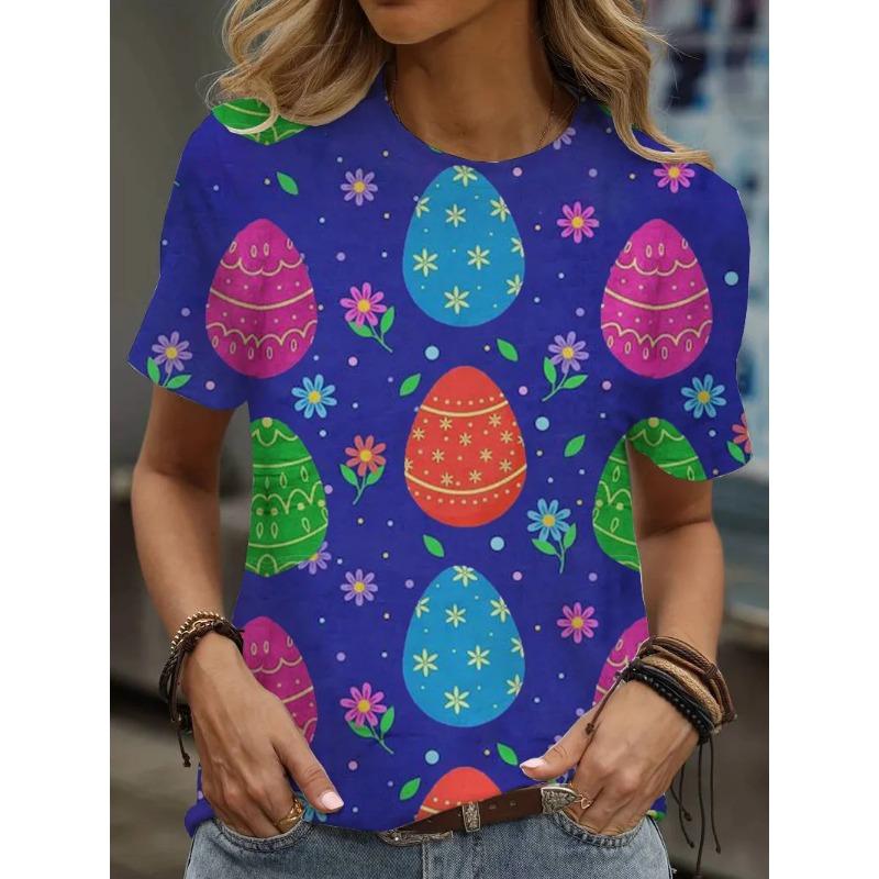 Женская футболка с 3D-принтом и мультяшной графикой, повседневный топ с коротким рукавом для лета