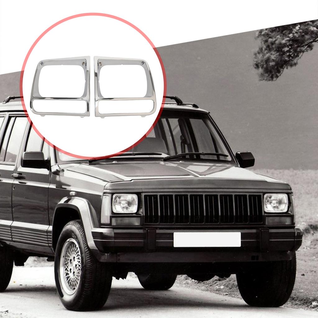 Для Jeep Cherokee 1998-2002 Автомобильная рамка фары Декоративная рамка фары экстерьера автомобиля CH2513156 CH2512156 5EM72SW1 5EM73SW1