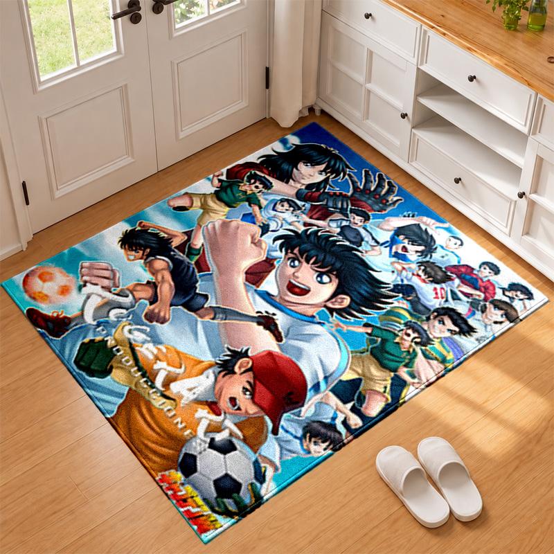 CAPTAIN TSUBASA Carpet Door Mat for Living Room or Bedroom Protective Mat Under Chair Office Decoration Christmas Gift Birthday Present