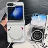 Ретро Чехол-принт Game Boy Camera для Samsung Galaxy Z Flip 8 7 6 5 4 Flip8 Flip7 Flip6 Магнитный Для Magsafe Прозрачный Жесткий ПК Складной Чехол для Телефона