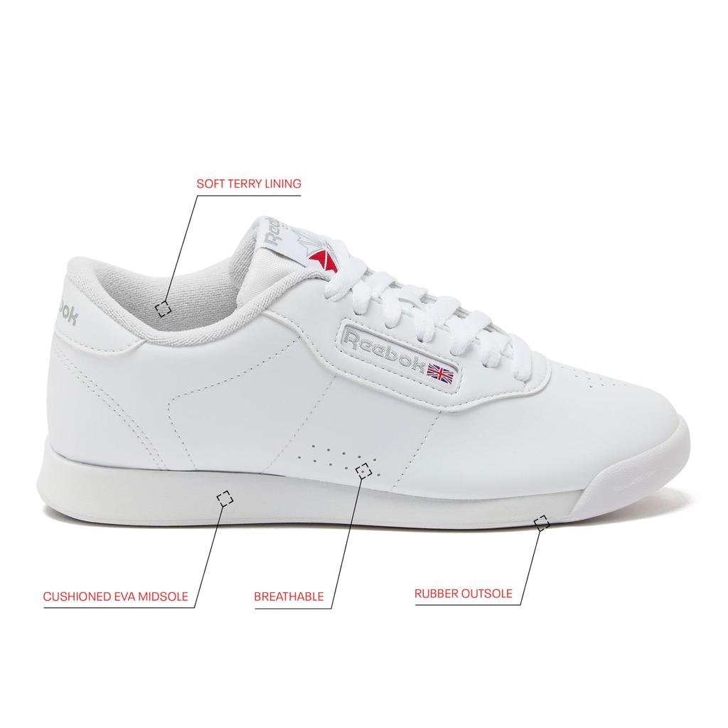 Reebok Princess White 1475 Женские Размер 24.5см US 7.5 Импорт из Японии Оригинальные Классические Туфли