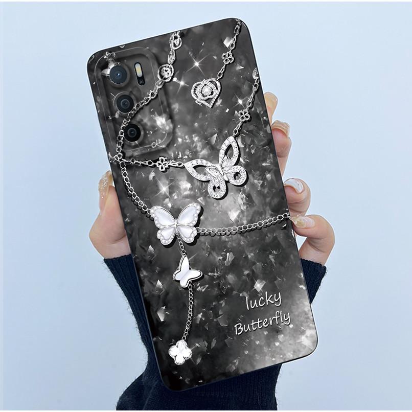 Чехол для OPPO A16 Чехол для Oppo A16s A54s Модный Простой Цветок Мягкий Жидкий Силикон Ударопрочный Чехол Oppo CPH2269 CPH2271 Funda