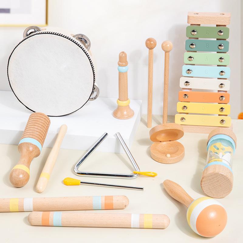 Orff Musical Instrument Combination Set Kindergarten Science Education Bell Early Education Percussion Music Rain Sound Instrument Teaching Aid Toys