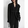Comfortable Loose Fit Blazer Jacket for Autumn Women Black Coat