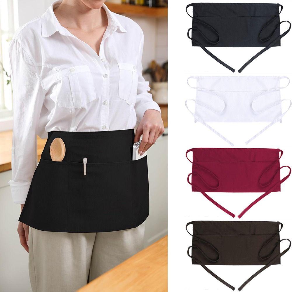 Unisex Waist Apron Polyester Waiter Half Waist Apron New Half Apron Hairdresser