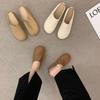 Soft Leather French Half-tray Single Shoes Women's Outer Wear 2024 New Spring and Summer One-pedal Lazy Bag Head Half-slippers