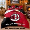 AC Milan Pattern Bedding 3Pcs Set Custom Name, Bed Sheet And Pillowcases For Home Bedroom