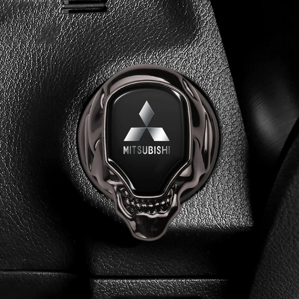 Metal Car Engine Start Stop Button Cover Trim for Mitsubishi Outlander Lancer ASX Pajero One-Key Start Sticker