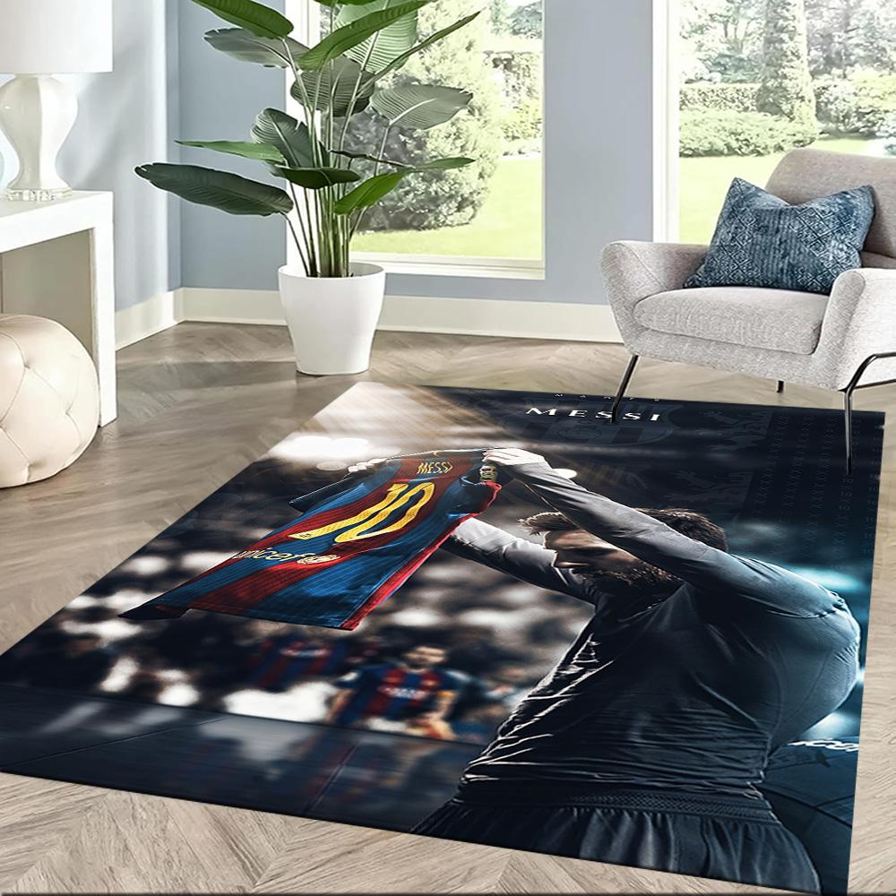 Messi 180 Floor Rug Office Rug Suitable for Playrooms Outdoor Living Rooms Balcony Antislip Carpet Office home decor Birthday/Christmas Gift