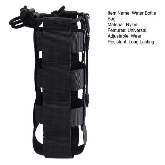 Tactical Water Bottle Pouch with Adjustable Drawstring Waterproof Wear Resistant Water Bottle Holder Carrier Bag
