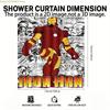 1 шт. Официально лицензированная занавеска для душа Marvel Железный Человек Супергерой - Комикс с Иконическим Костюмом Железного Человека, Ванная