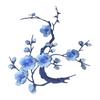 Cherry Blossom Iron-On Patch Blossom Plum Applique Patch Embroidered Flower Vines DIY Trim for Jeans Garment Women Clothing Jacket Backpack