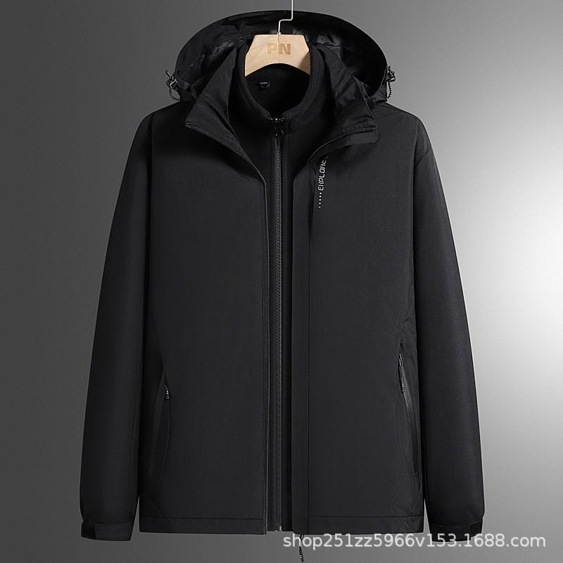 Winter 3-in-1 Waterproof Windproof Fleece Lined Jacket Men Women Outdoor Hiking Skiing