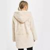 2026 Fall Winter Faux Rabbit Fur Hooded Coat Mid-Length Warm Jacket Women