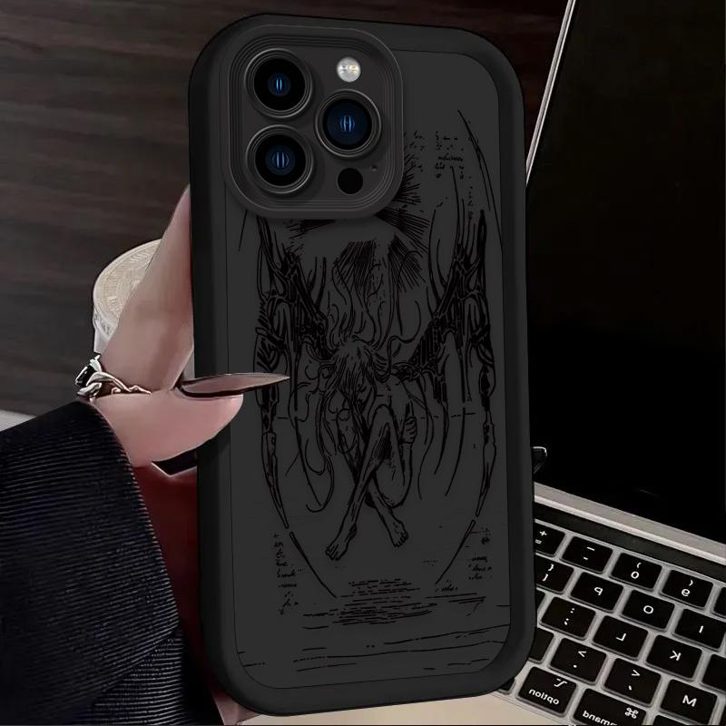 Роскошный Черный Ангел в Стиле Панк Чехол для Телефона Для Xiaomi Redmi 9A 9C 10 10C 12 12C K30 K40 K50 Note 10 11 12 13 Pro 5G Чехол