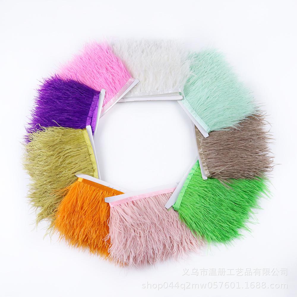 Multi-Color Ostrich Hair Cloth Edge Bridal Dress Stage Decoration Feather Lace Quantity Is More Excellent