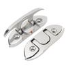 4PCS 4.7inch Boat Folding Cleat 316 Stainless Steel Flip Up Dock Mooring Cleat Marine Deck Rope Cleat Accessories