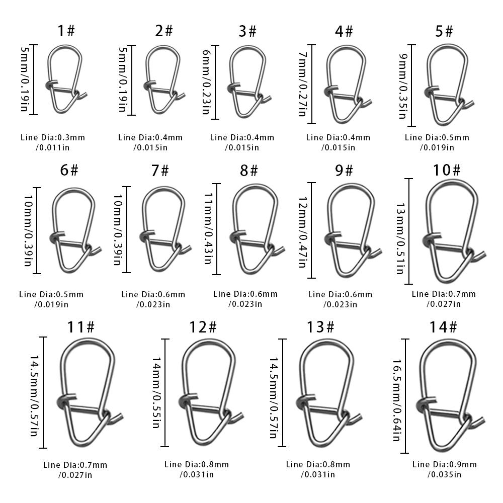 Fast lock Line tackle Stainless Steel Fishing Hanging Snap Barrel Swivel Oval Split Rings Connector
