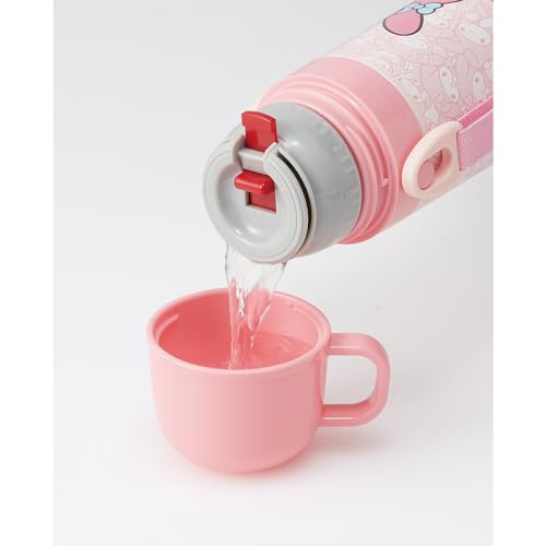 Skater Children's Stainless Steel Water Bottle 2-Way Direct Drinking 420ml Cup Drinking 350ml My Melody Ushiro Shiro Sanrio Child-friendly Lightweight