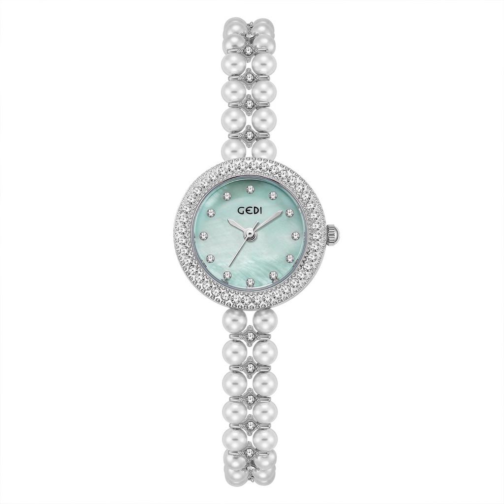 Light Luxury Diamond-Encrusted Fritillary Women'S Watch Niche Chinese High-End Bead Strap Watch Women'S Bracelet Quartz Watch