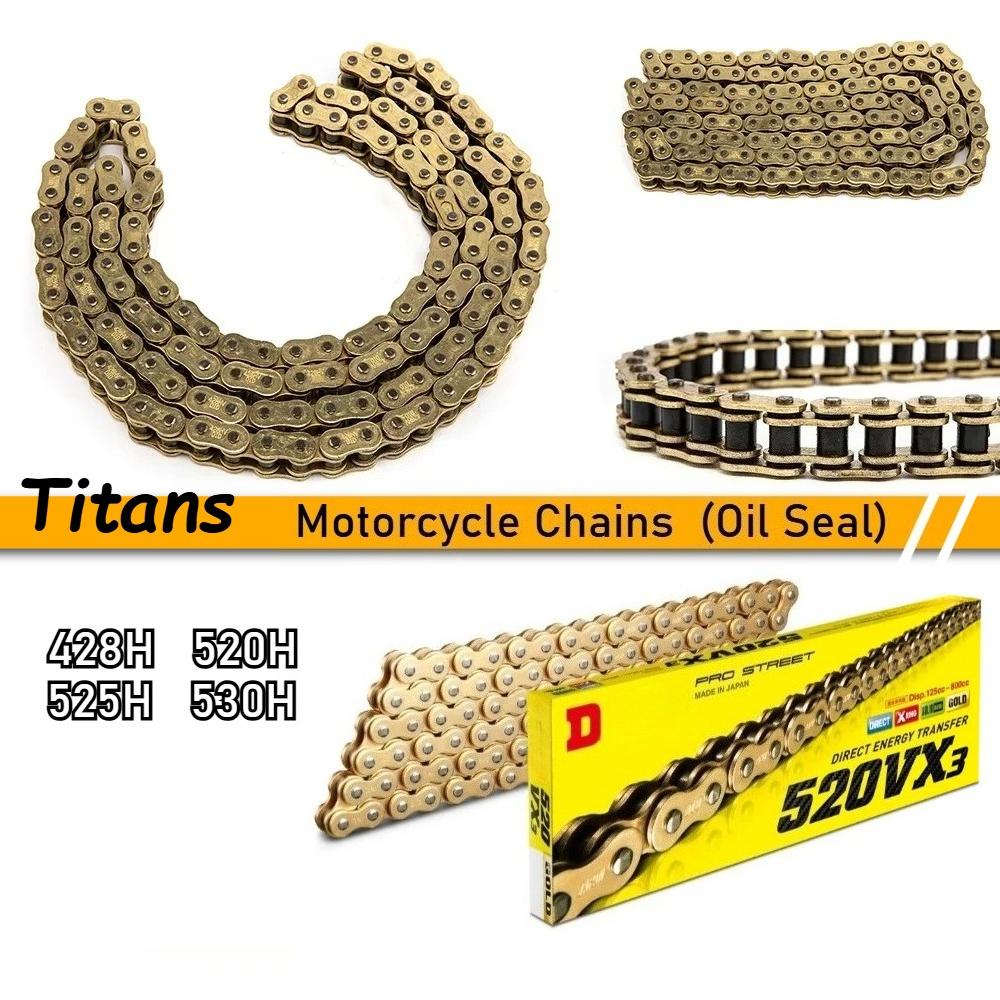 Motorcycle Chain 520 525 530 428 Chains 120 136 Links ATV Modified Parts Universal Fit for Honda Yamaha Kawasaki KTM Dirt Bike