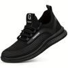 Steel Toe Puncture Proof Safety Shoes Lightweight Slip Resistant Men's Work ShoesComfortable Breathable Sneakers Construction Working Boots