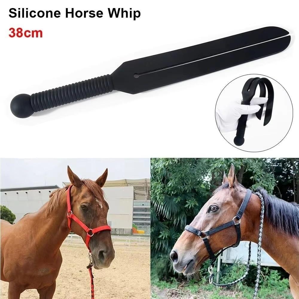 Silicone Horse Riding Whip 38cm Horse Riding Crops Durable Spanking Paddles Horse Rider