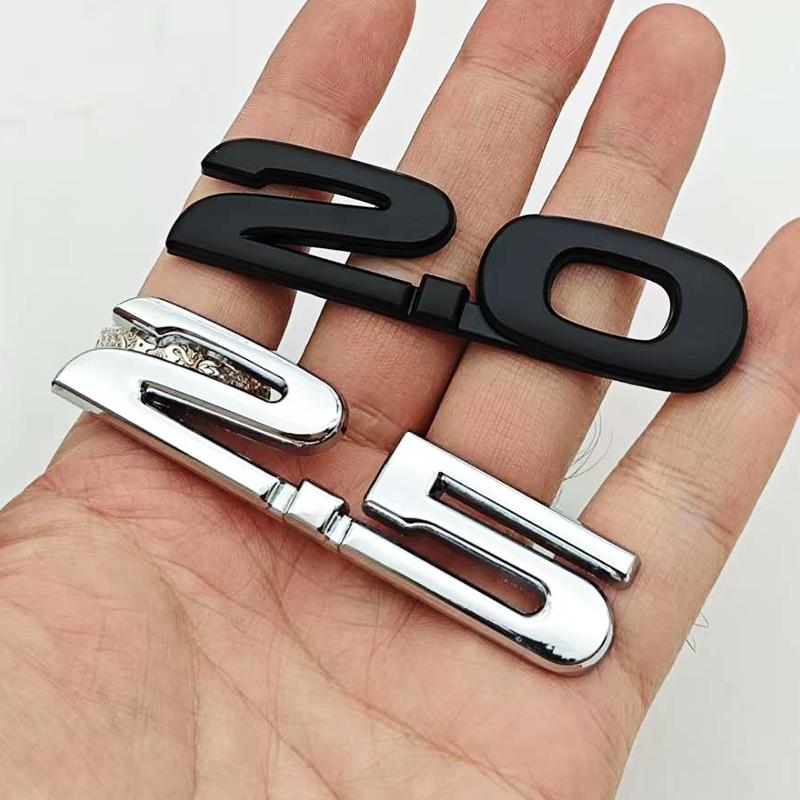 2.0 2.5 Digital Car Stickers For Mazda Tail Rear Trunk Modification Accessories Displacement Number Body Side Decorative Decals BB10