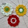 Soft Cup Coasters Handmade Crochet Flower Coaster Heat-Resistant Mat for Mugs Glasses Home Decor Drink Non-Slip Absorbent Table Protector Cute Kitchen