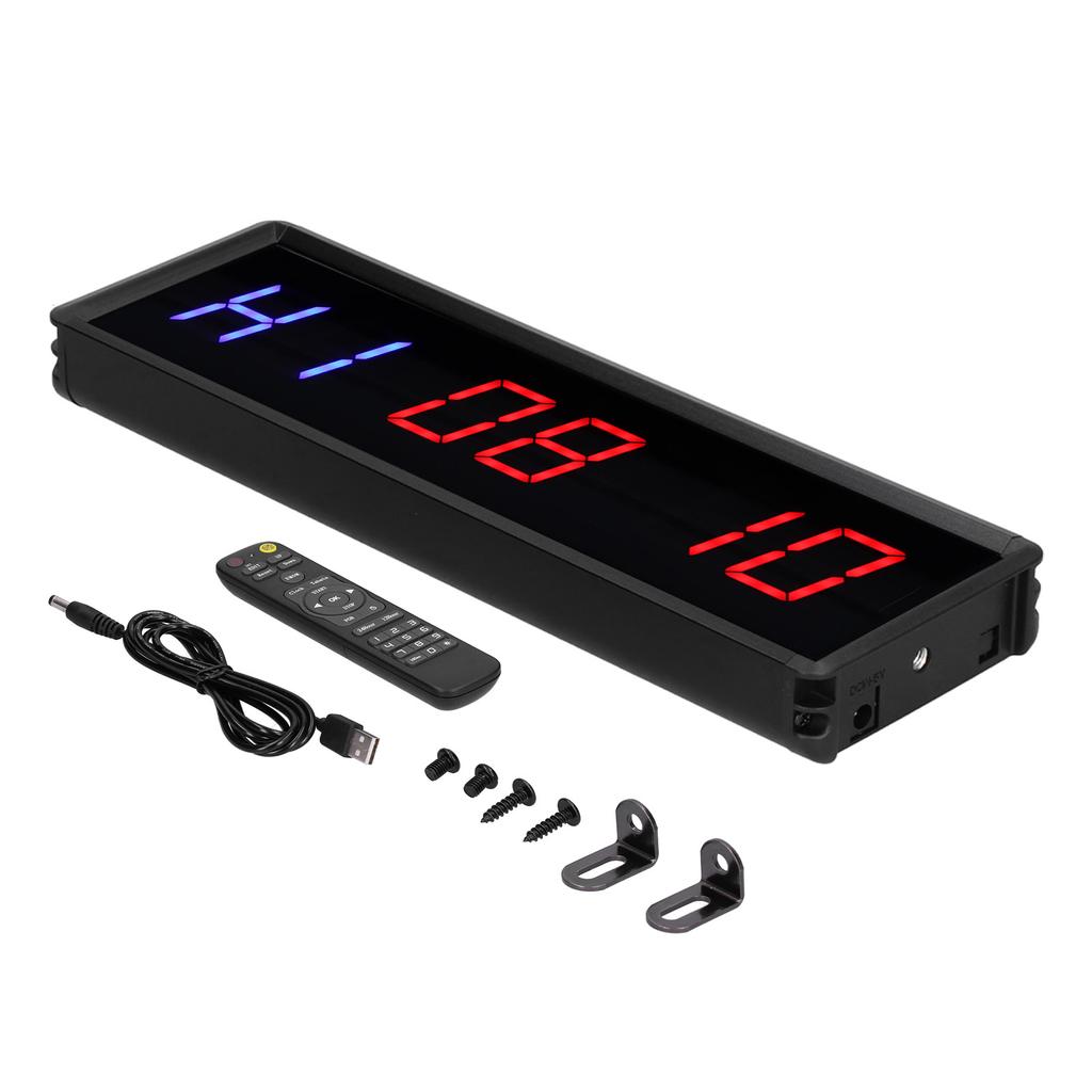 LED Interval Timer Gym Workout Count DownUp Clock Stopwatch for Fitness Exercising