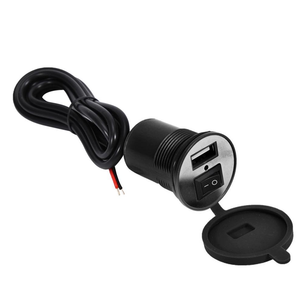 Водонепроницаемый держатель для телефона на руль мотоцикла с USB 12В с (желтый)