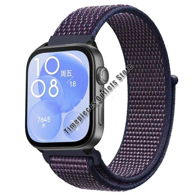Нейлоновый ремешок-петля для Huawei Watch Fit 3 Sport, дышащий сменный браслет, браслет для Huawei Watch Fit 3, аксессуары для ремня
