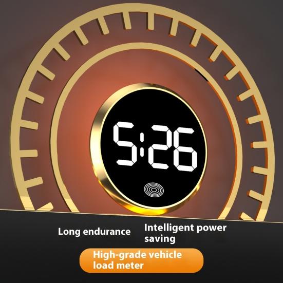 Автомобильные цифровые часы на приборной панели, автомобильные часы со светодиодным дисплеем времени, сенсорные часы для автомобиля, наклейка на часы для приборной панели автомобиля