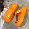 Fashion Smile Pop Fashion Flip-flop Sandals Women Summer Beach Shoes With Snap Fastening Women Adjustable Thick Sole Casual Women Shoes