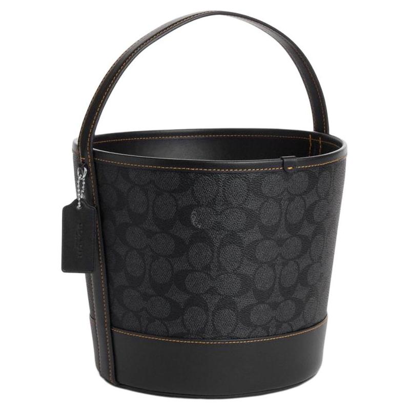Coach Trick Or Treat 22 Печать Покрытие Холст Сумка Маленькая Унисекс Пара Черный