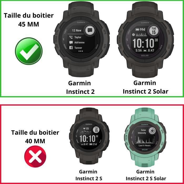 Закаленное стекло для Garmin Instinct 2 - Instinct 2 Solar [Набор из 2 штук] Защитная пленка для экрана часов против царапин Phonillico®