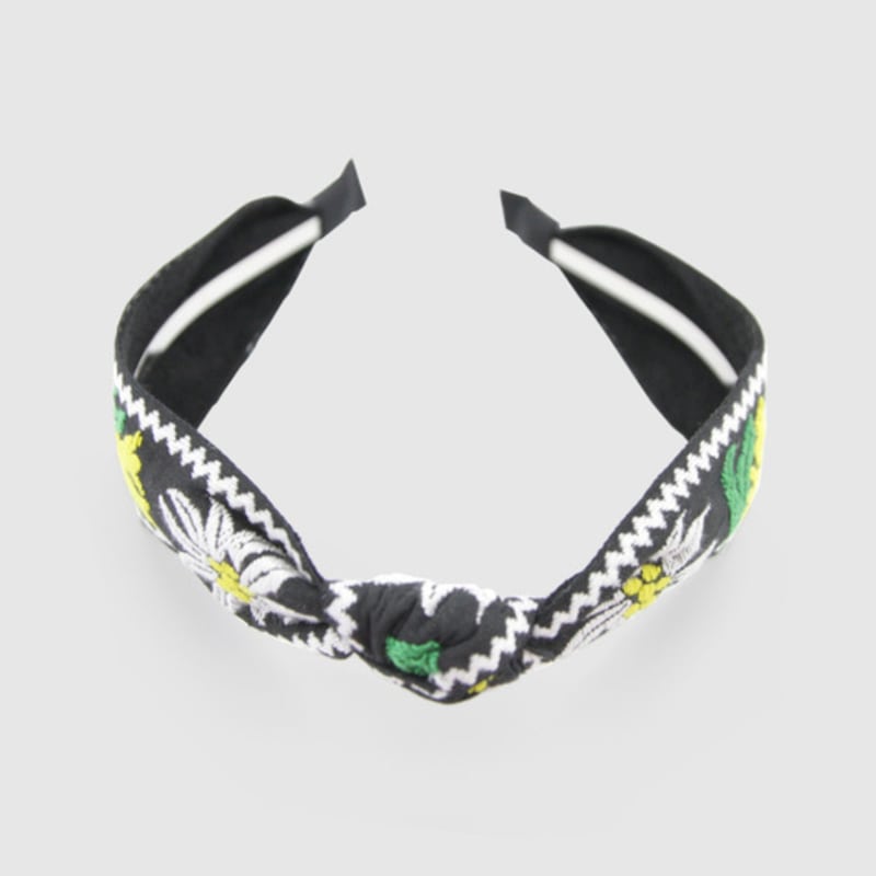 LALA Повязка для волос с цветами - Желто-зеленый