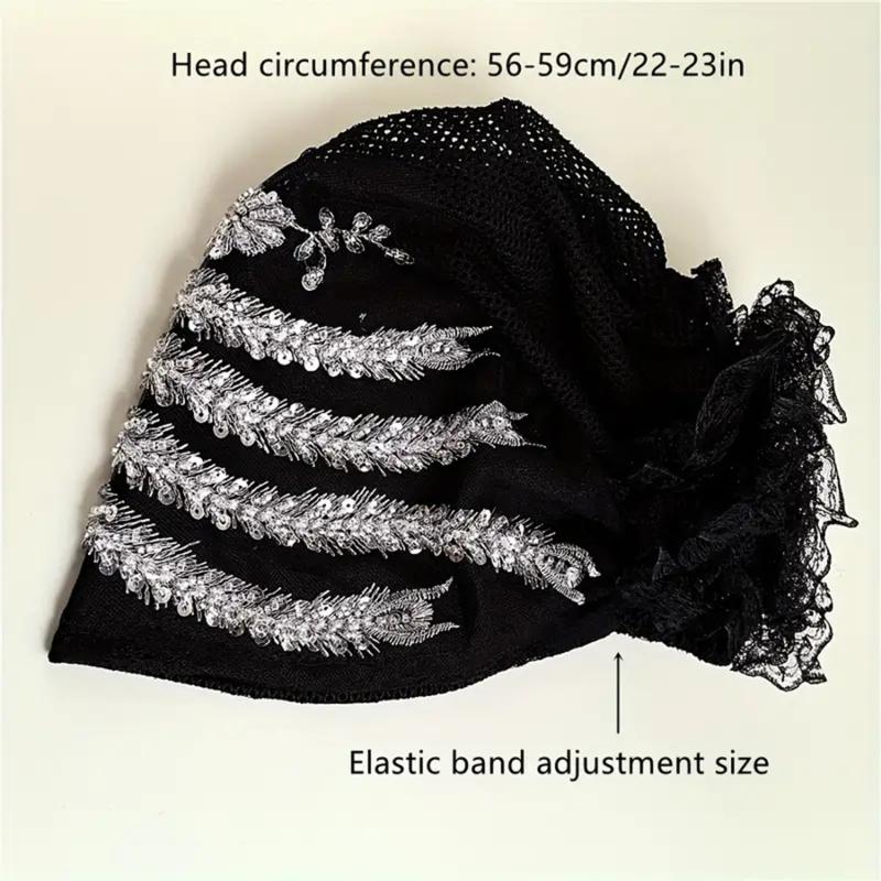 Women Muslim Hijab Lace Lnner Hijab Cap Cotton Stretchy Hat