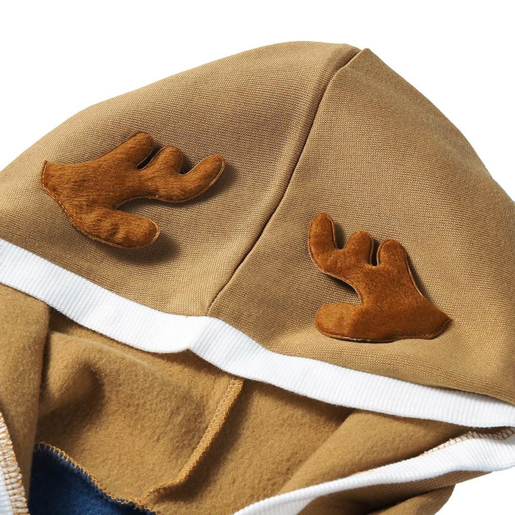 Men Winter Xmas Hoody Feather Hooded Christmas 3D Blouse Top