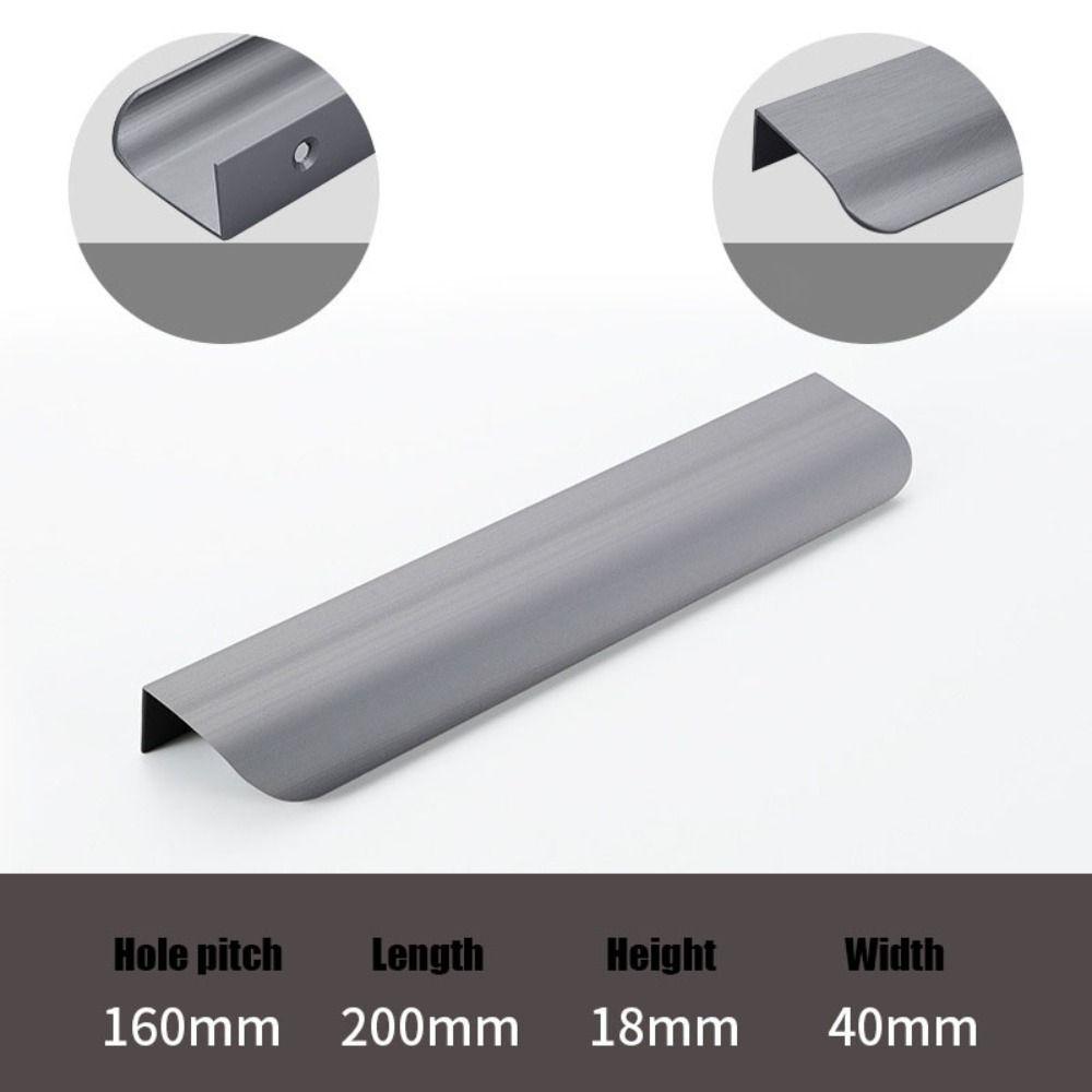 Дверная ручка с двойным отверстием, черная/золотая/серая, для шкафа с длинной ручкой, скрытая ручка для шкафа, для шкафа